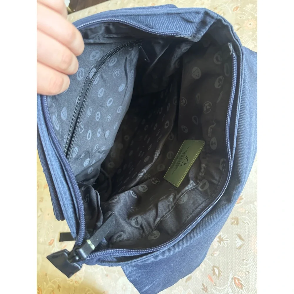 REBORN‎ Sustainable Navy Blue Backpack Recycled Travel Laptop Bag Organizer